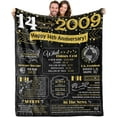 thumbnail image 1 of Yibo 40th Anniversary Decorations Ruby Wedding Gifts for Couples Her Him 40th Wedding Anniversary Decorations for Wife Husband Dad Mom Parents Back in 1983 Custom Blanketes, 1 of 7