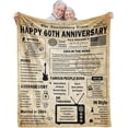 thumbnail image 1 of Yibo 50th Anniversary Blanket Gifts Gift for 50th Wedding Anniversary Golden 50 Years of Marriage Gifts for Couple Wife Husband Dad Mom Parents Grandpa Grandma Grandparents Back, 1 of 7