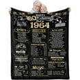 thumbnail image 1 of Yibo 50th Anniversary Blanket Gifts Gift for 50th Wedding Anniversary Golden 50 Years of Marriage Gifts for Couple Wife Husband Dad Mom Parents Grandpa Grandma Grandparents Back, 1 of 7