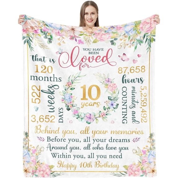Yibo 60th Birthday Gifts for Women 60th Birthday Decorations Women 60th Birthday Gift Ideas Happy 60th Birthday Decorations for Her Wife Sister Friend Soft Blanket