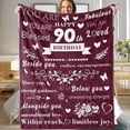 thumbnail image 1 of Yibo 60th Birthday Gifts for Her Blanket Flannel Soft and Comfortable Anti-static Bed Sofa Blanket, 1 of 7