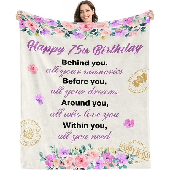 Yibo 70th Birthday Gifts for Women Blanket,Gifts for 70 Year Old Woman,70th Birthday Decorations,70th Birthday Gifts,1953 Birthday Gifts for Women,Her,Sister,Soft Cozy
