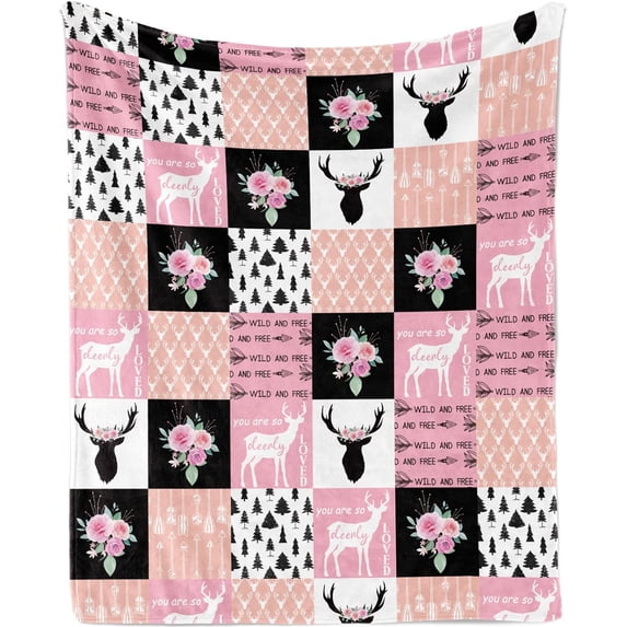 Yibo Always Remember You are Braver Than You Think Blanket Soft Plush Flannel Colorful Floral Inspirational Blankets Gifts for Teens Girls Fuzzy Motivational Blanket for Bed Sofa Couch