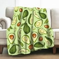 thumbnail image 1 of Yibo Avocado Blanket Flannel Soft and Comfortable Anti-static Bed Sofa Blanket, 1 of 5