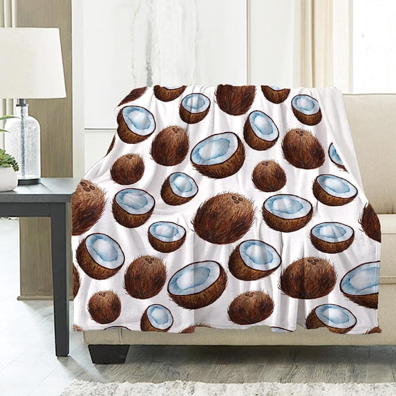 Yibo Banana, Fruit Vegetables Christmas Blanket, Ultral Soft Fleece Flannel Blanket for Girls and Boys, Foods Blanket Used for Bed, Couch, Sofa, Chairs Blanket for Pets/Toddler