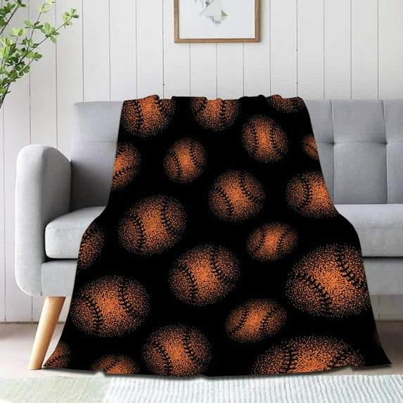 Yibo Baseball Blanket Flannel Soft and Comfortable Anti-static Bed Sofa Blanket