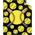 thumbnail image 1 of Yibo Baseball Blanket Flannel Soft and Comfortable Anti-static Bed Sofa Blanket, 1 of 7