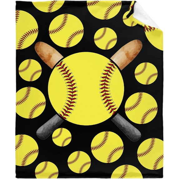 Yibo Baseball Blanket Flannel Soft and Comfortable Anti-static Bed Sofa Blanket