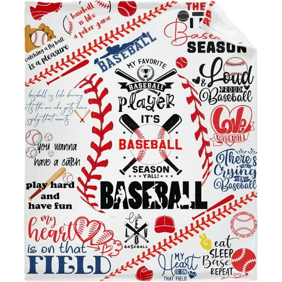 Yibo Baseball Softball Gift Blanket Flannel Soft and Comfortable Anti-static Bed Sofa Blanket