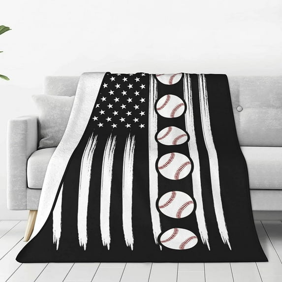 Yibo Baseball Stuff Gift Blanket Flannel Soft and Comfortable Anti-static Bed Sofa Blanket