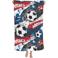 thumbnail image 1 of Yibo Beach Towel Soccer Theme Bath Towel Quick Dry Pool Towel Ultra Absorbent Towel Lightweight Shower Towel for Bathroom Outdoor Swimming, 1 of 9
