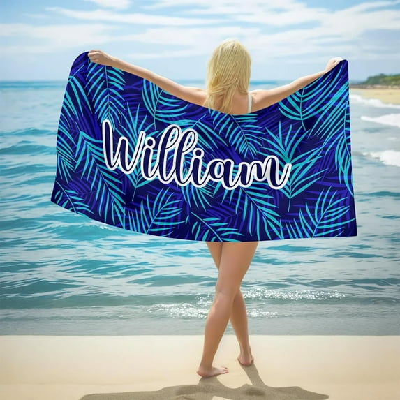 Yibo Beach Towel with Travel Bag - Soft Absorbent Flowers Pattern Lightweight Quick Dry Bath Pool Towels for The Swimming Sports Toddler Adults