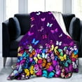 thumbnail image 1 of Yibo Beautiful Butterfly Blanket Flannel Soft and Comfortable Anti-static Bed Sofa Blanket, 1 of 7