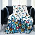 thumbnail image 1 of Yibo Beautiful Butterfly Blanket Flannel Soft and Comfortable Anti-static Bed Sofa Blanket, 1 of 7