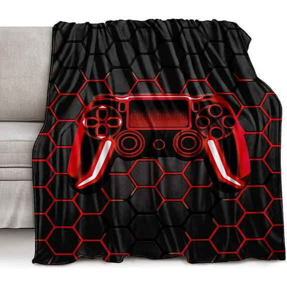 Yibo Bedding Gaming Super Soft, Fleece, Gamer Gift for Couch Sofa for for Kids Boys Teens Video Game