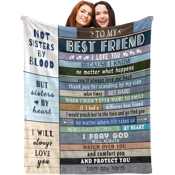 Yibo Best Friends Blankets for Women Gifts for Best Friends Bestie Gifts for Women to My Best Friend Blanket Friendship Blanket Gifts for Women Best Friends Birthday Gifts Blanket