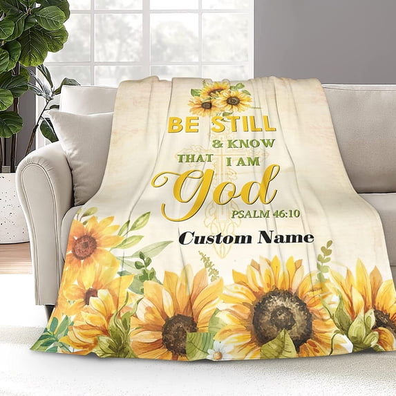 Yibo Bible Verse Blanket Flannel Soft and Comfortable Anti-static Bed Sofa Blanket