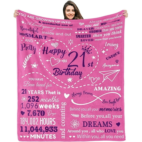 Yibo Birthday Gifts for 17 Year Old Girls 17th Birthday Decorations for Girls Daughter Granddaughter Sister 17 Year Old Girl Gifts Ideas for Teen Girls Blanket
