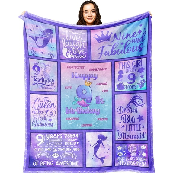 Yibo Birthday Gifts for 8 Year Old Girl Blanket Flannel Soft and Comfortable Anti-static Bed Sofa Blanket