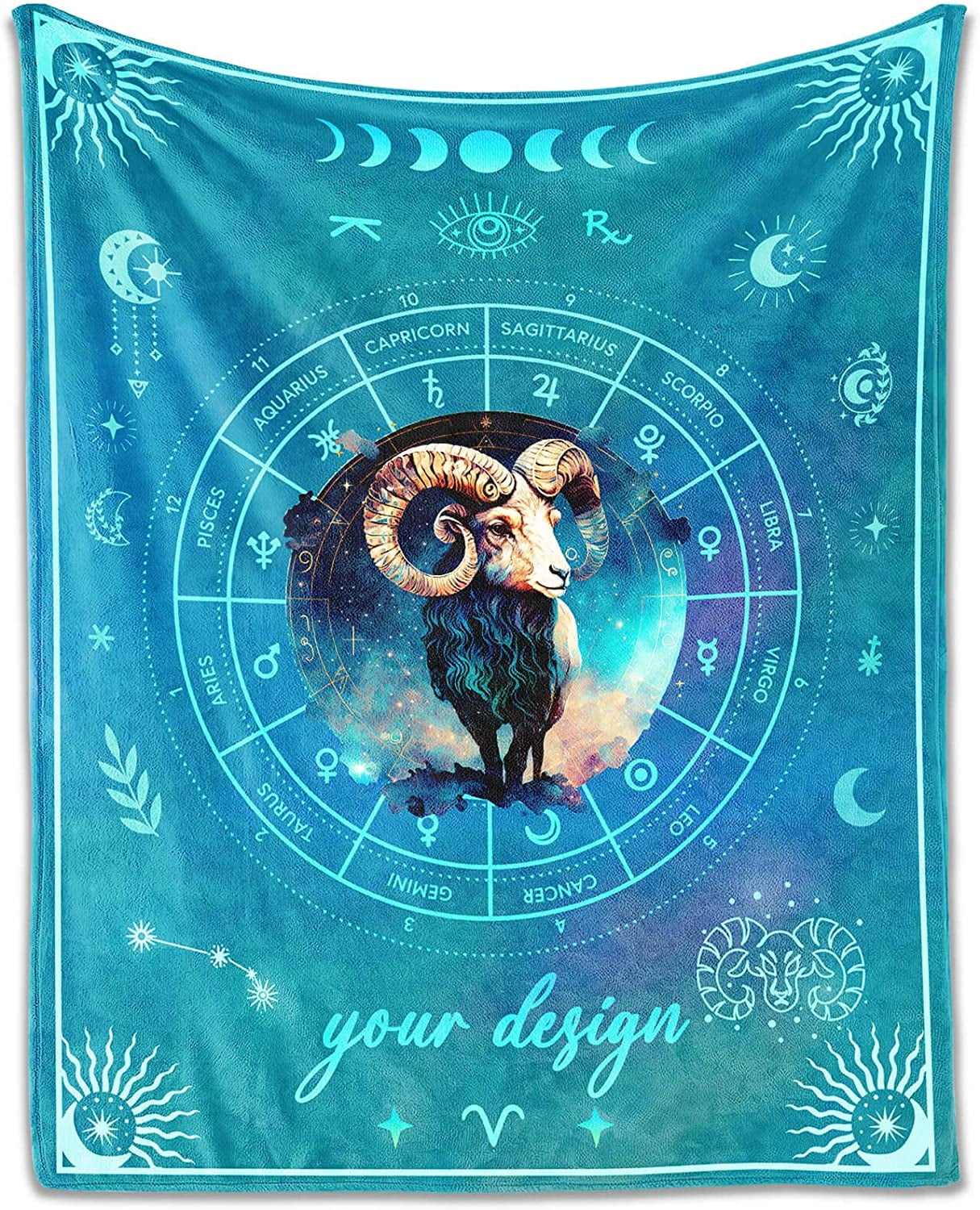 Yibo Blanket Gifts Rectangular Flannel Zodiac Blanket Cozy Blankets