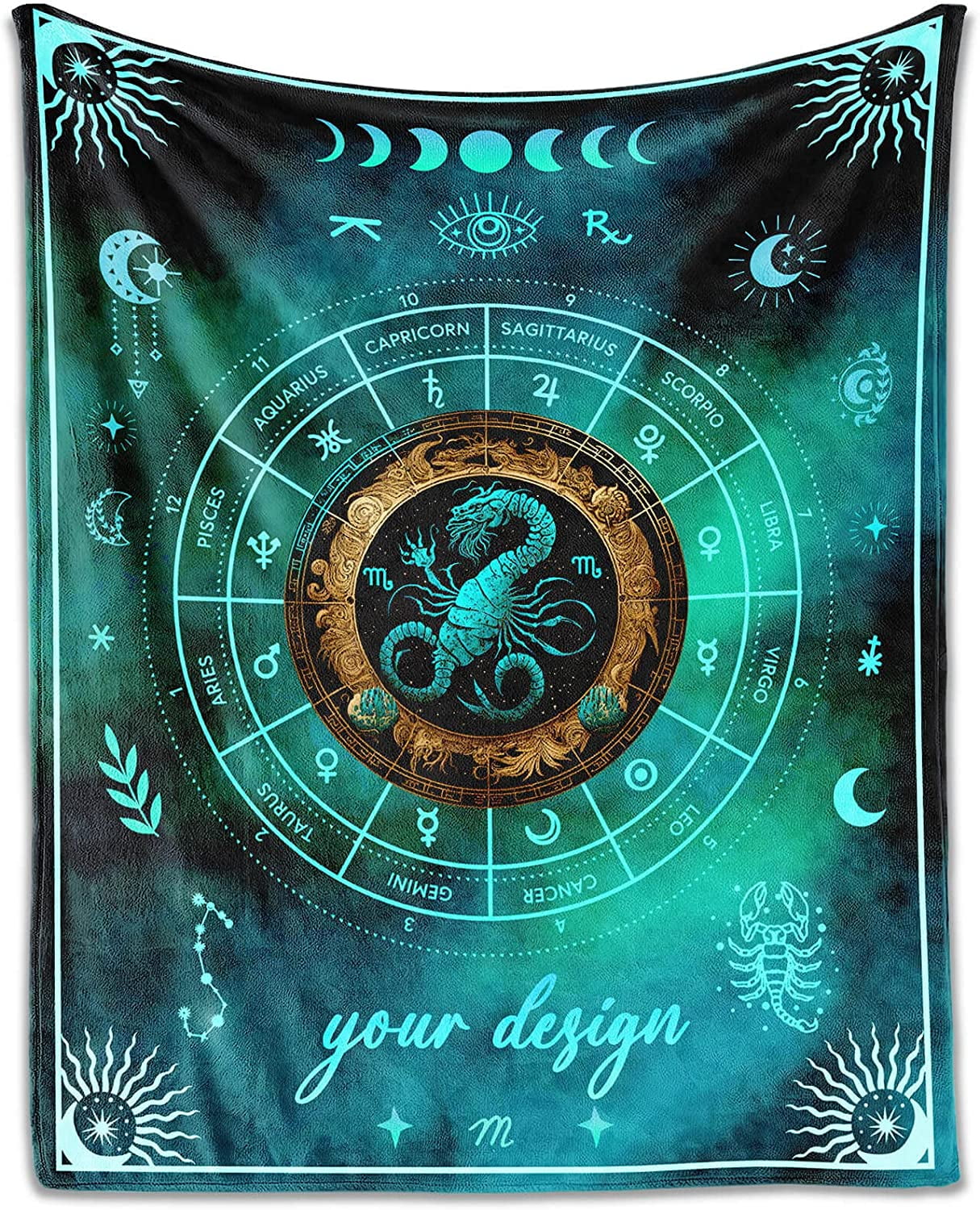 Yibo Blanket Gifts Rectangular Flannel Zodiac Blanket Cozy Blankets