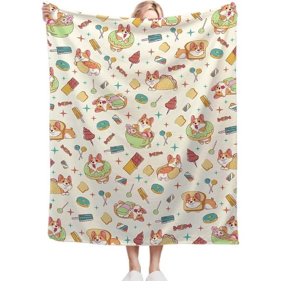 Yibo Blanket for Kawaii Bubble Tea Lover Dessert Food Gifts for Kids Girl WomenSuper Soft Flannel Blanket for Sofa Bed CampingPlush Warm Cozy Home Decor for All Seasons, for Kids/Baby
