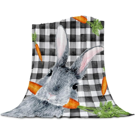Yibo Blanket Spring Shamrock St.Patrick's Day Blanket Spring Holiday Decorations Lucky Clover Green Watercolor Lightweight Soft Warm Blanket and Cozys for Couch Bed Sofa;
