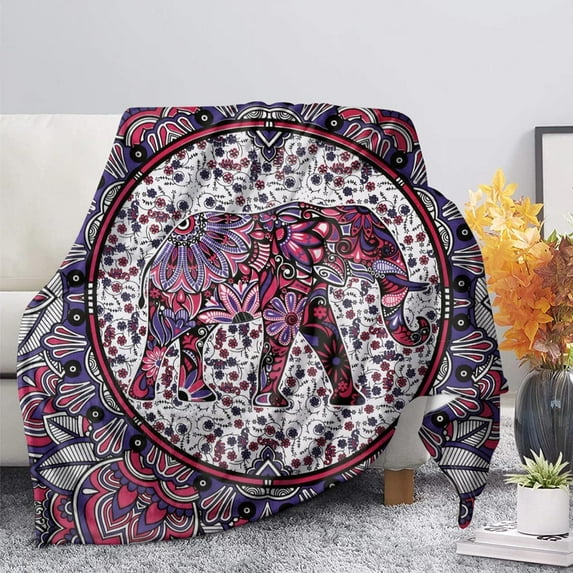 Yibo Blue Dolphin Pattern Blanket Flannel Soft and Comfortable Anti-static Bed Sofa Blanket