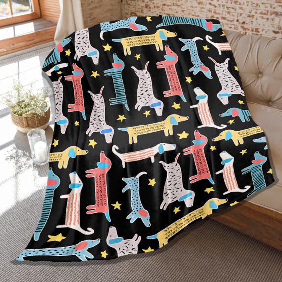 Yibo Boston Terrier Bulldog Throw Blanket Soft Warm Lightweight Fleece Throws for Bed Sofa Couch Car for Pets