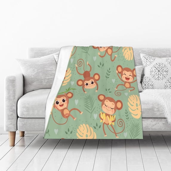 Yibo Cattle Animal Print Blanket Flannel Soft and Comfortable Anti-static Bed Sofa Blanket