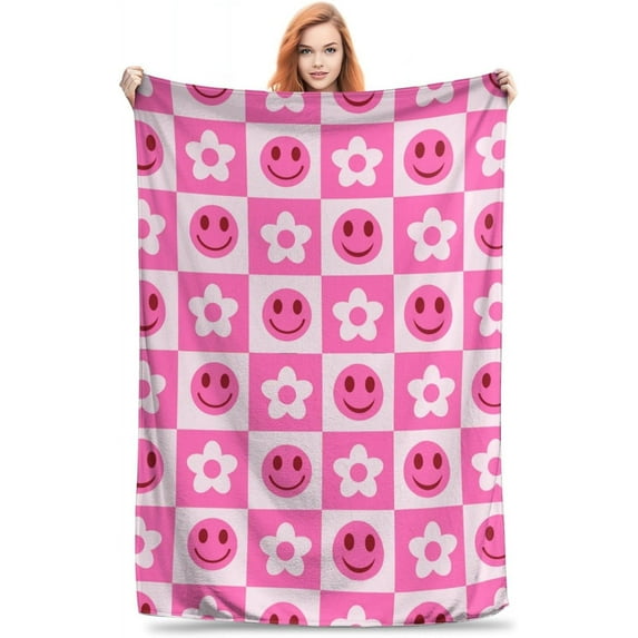 Yibo Checkered Plush Blanket Flannel Soft and Comfortable Anti-static Bed Sofa Blanket
