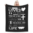 thumbnail image 1 of Yibo Christian Gift Blanket For God So Loved Religious Gift With Bible Scripture Birthday Gift For Women Mother Aunt Friend Sisters, 1 of 5