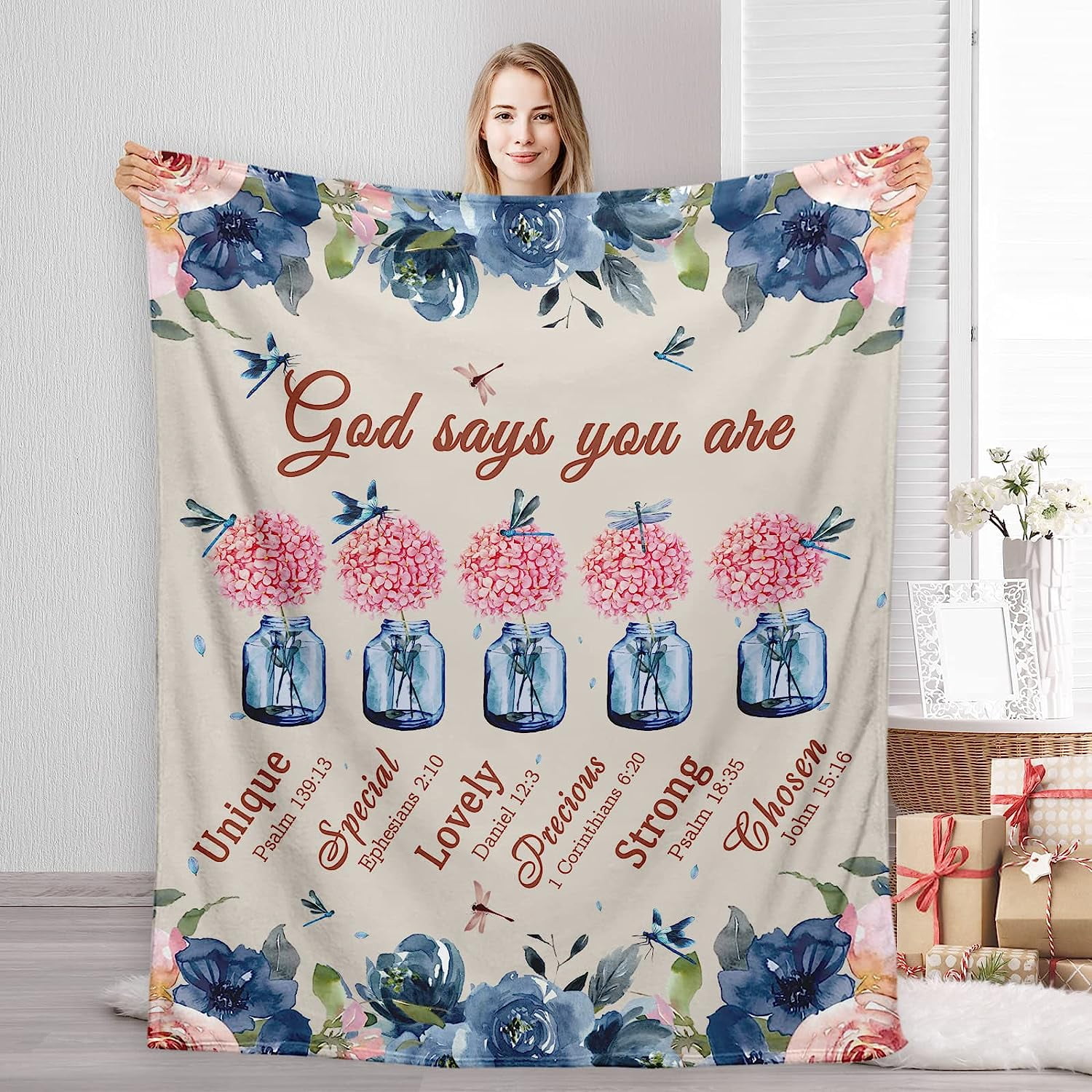 Yibo Christian Gifts for Women & Men Religious Blanket with Spiritual