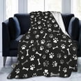 thumbnail image 1 of Yibo Colorful Dog Animal Paws Blanket Flannel Soft and Comfortable Anti-static Bed Sofa Blanket, 1 of 9