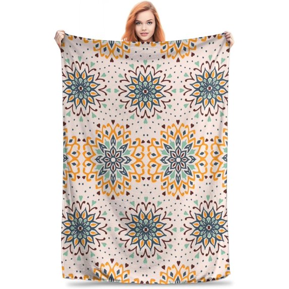 Yibo Cute Boho Stly Blanket Flannel Soft and Comfortable Anti-static Bed Sofa Blanket