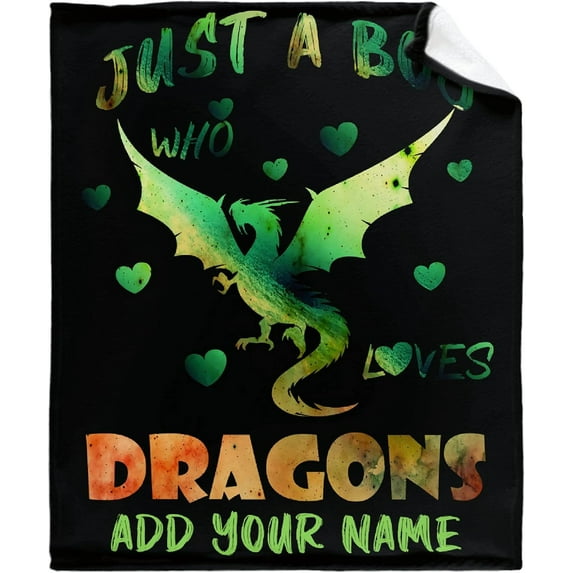 Yibo Cute Dragons Blanket Flannel Soft and Comfortable Anti-static Bed Sofa Blanket