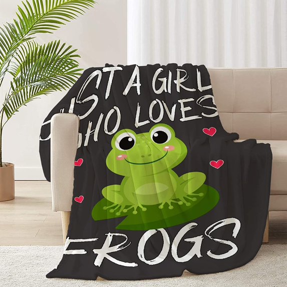 Yibo Cute Frogs Graphics Blanket Flannel Soft and Comfortable Anti-static Bed Sofa Blanket
