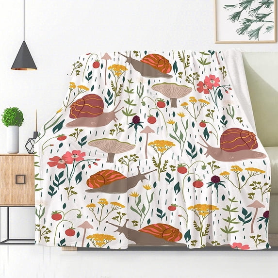 Yibo Cute Hedgehog, Cute Flower Foral Christmas Blanket Gift, Ultral Soft Cozy Warm Flannel Blanket for Animal Lover Suit for Sofa, Couch, Bed, Travel Blanket for Pets/Toddler