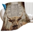 thumbnail image 1 of Yibo Deer Blanket A Hunter's Prayer Decor Blanket Deer Hunting Blanket Gifts for Girls Boys Deer Lovers Super Warm Soft Plush Lightweight Flannel Bed Blanket for Kids Adults Men Women, 1 of 8