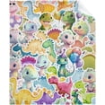 thumbnail image 1 of Yibo Dinosaur Alphabet Blanket Flannel Soft and Comfortable Anti-static Bed Sofa Blanket, 1 of 8