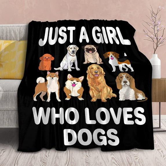 Yibo Dogs Animals Lover Blanket Flannel Soft and Comfortable Anti-static Bed Sofa Blanket