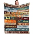 thumbnail image 1 of Yibo Best Social Worker Gifts Blanket Flannel Soft and Comfortable Anti-static Bed Sofa Blanket, 1 of 7