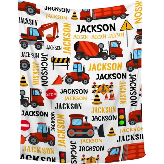 Yibo Excavator Toys Blanket Flannel Soft and Comfortable Anti-static Bed Sofa Blanket