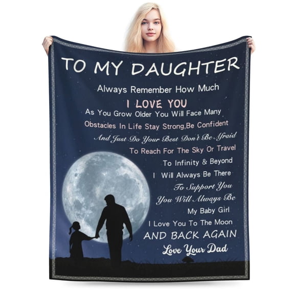 Yibo Father And Daughter Under The Stars Blanket Cute Blanket For Girls The Best Gift For Girls Birthday Gift Valentine'S Day Gift Sofa Blanket