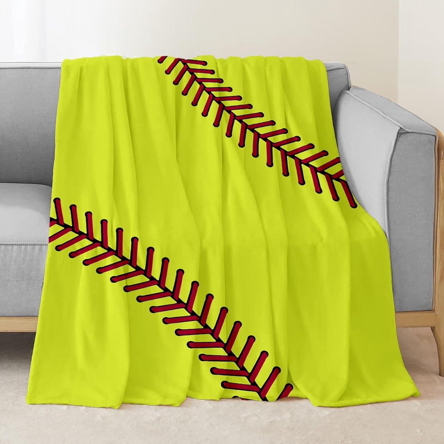 Boys Baseball Throw Blanket - 50x60 Inch Soft Flannel Blanket For Kids, Toddlers, Bed & Sofa - Sports Themed Gift 3 thumbnail image