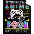 thumbnail image 1 of Yibo Flannel Fleece Bed Blanket Anime Game Video Food Lightweight Cozy for Bedroom All Season Sofa Decor Gift for Kids, 1 of 7