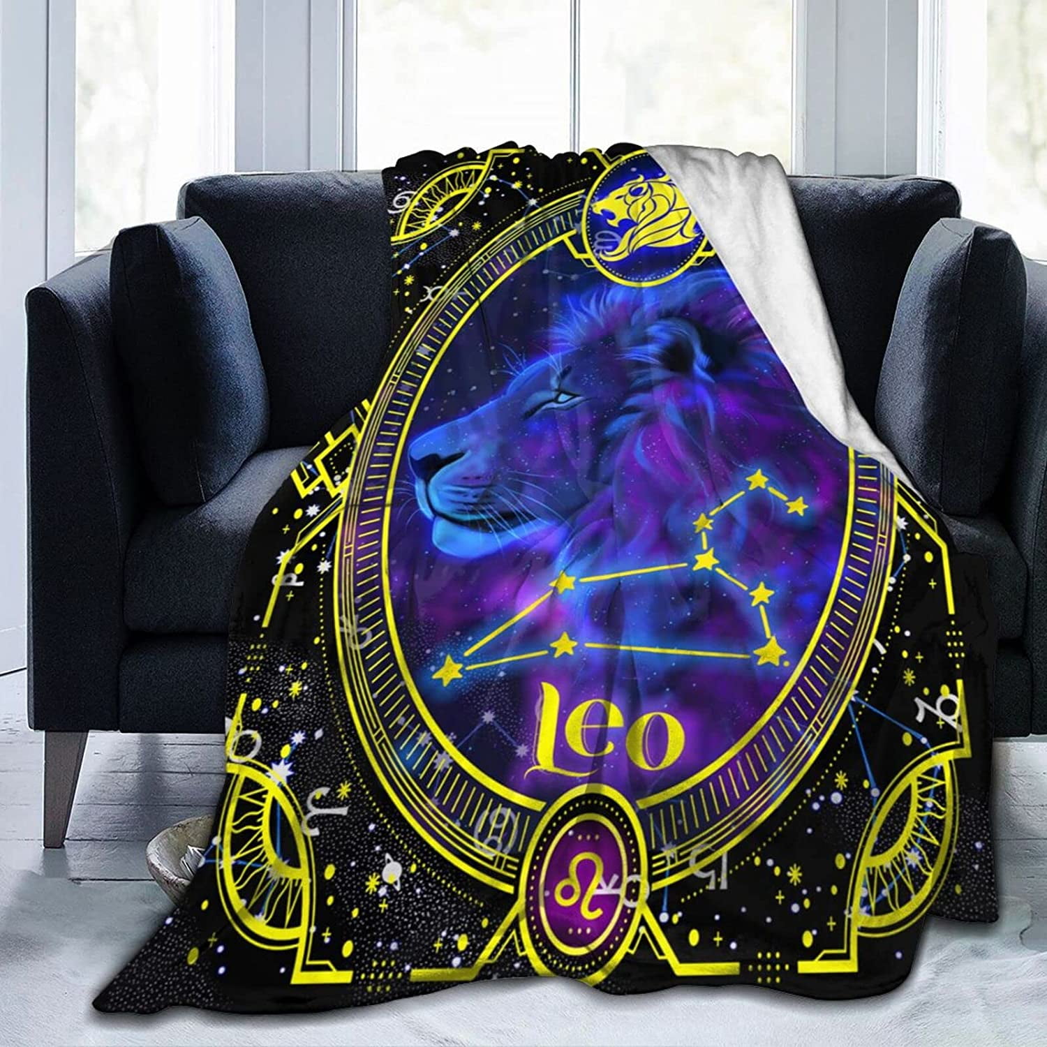 Yibo Flannel Gemini Blankets Mother's Day Blanket Warm Horoscope