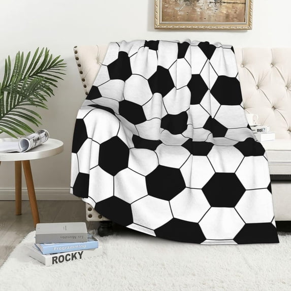 Yibo Football Balls Sport Blanket Flannel Soft and Comfortable Anti-static Bed Sofa Blanket