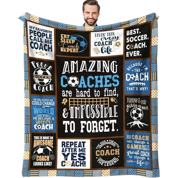 Yibo Football Coach Gifts for Men Gifts for Football Coaches Football Coach Gift Blanket Football Coaches Appreciation Gifts Coach Gifts from Team Football
