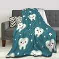thumbnail image 1 of Yibo Funny Teeth Blanket Flannel Soft and Comfortable Anti-static Bed Sofa Blanket, 1 of 4